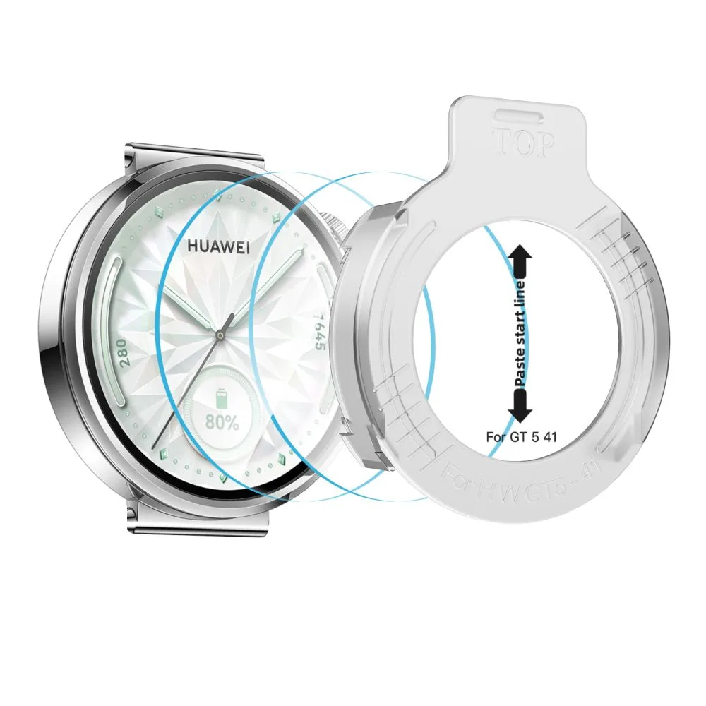 Τζάμι Προστασίας Huawei Watch GT 5 41mm Tech-Protect Easy Set+ 2-Pack Clear - Image 2