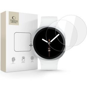 SZKŁO HARTOWANE TECH-PROTECT GLASS FIT+ 2-PACK SAMSUNG GALAXY WATCH 8 (40 MM) CLEAR