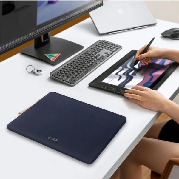 TECH-PROTECT FLEECE LAPTOP 15-16 NAVY BLUE - Image 10