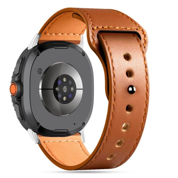TECH-PROTECT LEATHERFIT SAMSUNG GALAXY WATCH 8/CLASSIC (40/44/46 MM) BROWN - Image 2