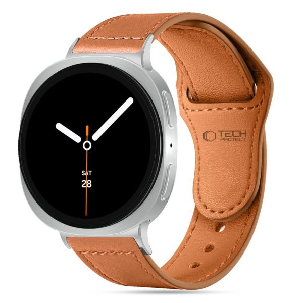 TECH-PROTECT LEATHERFIT SAMSUNG GALAXY WATCH 8/CLASSIC (40/44/46 MM) BROWN - Image 3