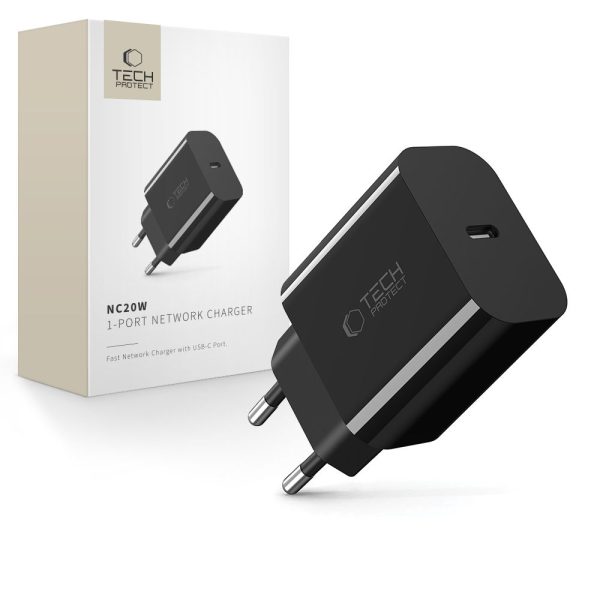 TECH-PROTECT NC20W 1-PORT NETWORK CHARGER PD 20W BLACK