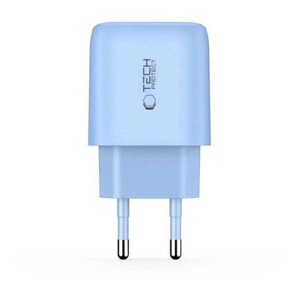 TECH-PROTECT NCA20 2-PORT NETWORK CHARGER PD 20W / QC3.0 BABY BLUE - Image 3