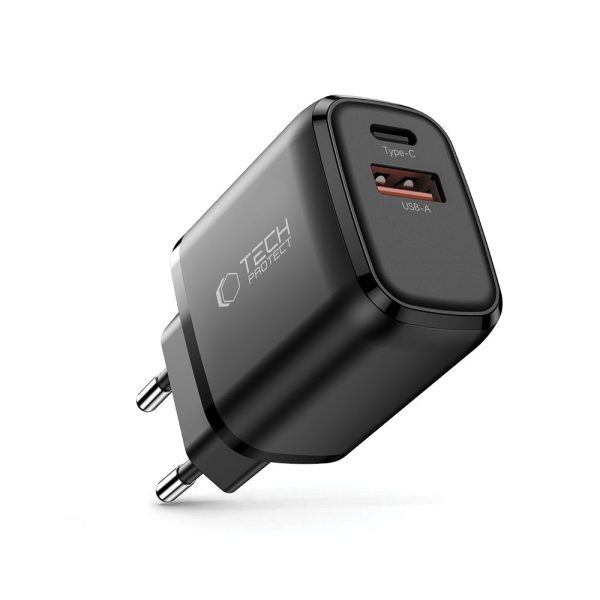 TECH-PROTECT NCA20 2-PORT NETWORK CHARGER PD 20W / QC3.0 BLACK - Image 2