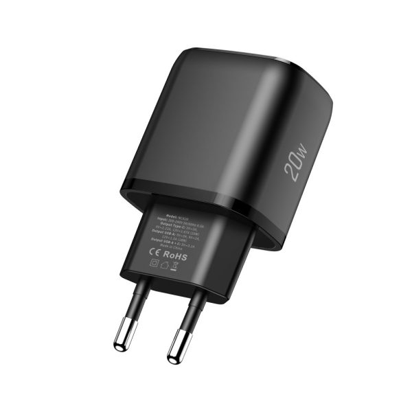 TECH-PROTECT NCA20 2-PORT NETWORK CHARGER PD 20W / QC3.0 BLACK - Image 3