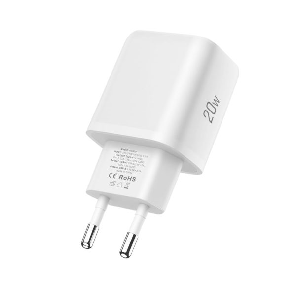 TECH-PROTECT NCA20 2-PORT NETWORK CHARGER PD 20W / QC3.0 WHITE - Image 3