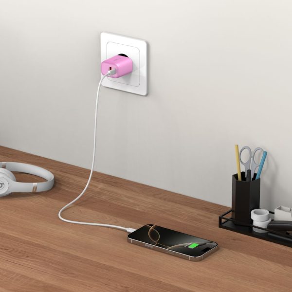 TECH-PROTECT NCA30 2-PORT NETWORK CHARGER PD 30W / QC3.0 BABY PINK - Image 6