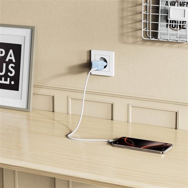 TECH-PROTECT NCM25 1-PORT NETWORK CHARGER PD 25W BABY BLUE - Image 8