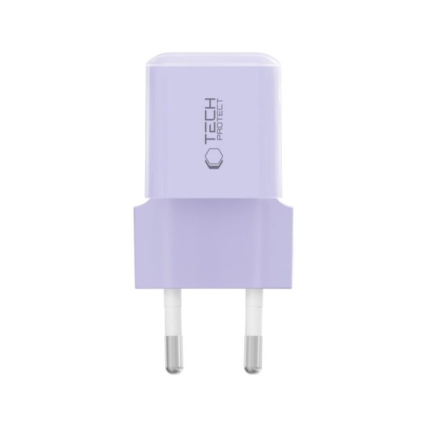 TECH-PROTECT NCM25 1-PORT NETWORK CHARGER PD 25W BABY PURPLE - Image 3