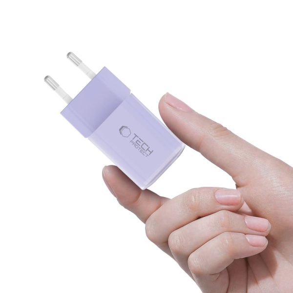 TECH-PROTECT NCM33 2-PORT NETWORK CHARGER PD 33W / QC3.0 BABY PURPLE - Image 5