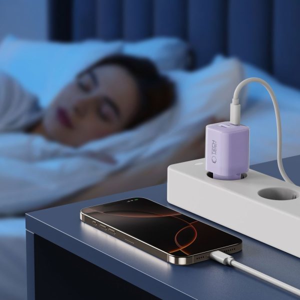 TECH-PROTECT NCM33 2-PORT NETWORK CHARGER PD 33W / QC3.0 BABY PURPLE - Image 7