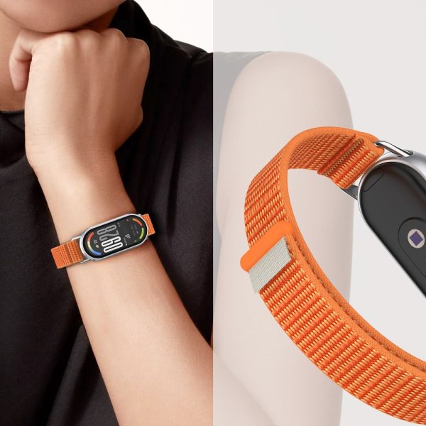 TECH-PROTECT NYLON STRIPE XIAOMI SMART BAND 8/9/10/NFC BLACK/ORANGE - Image 3