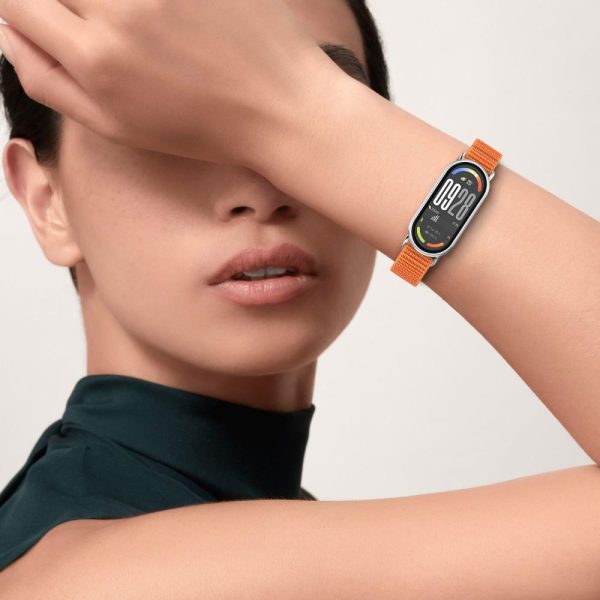 TECH-PROTECT NYLON STRIPE XIAOMI SMART BAND 8/9/10/NFC BLACK/ORANGE - Image 4