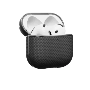 Pitaka Aramid Fiber Magnetic Case black/gray - AirPods 4 (APM2404)