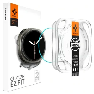Spigen Glass tR EZ Fit 2 Pack Transparency-Samsung Galaxy Watch 8 40mm (AGL09876)