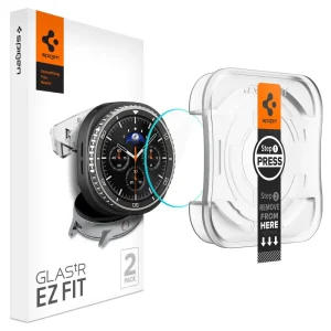 Spigen Glass tR EZ Fit 2 Pack Transparency-Samsung Galaxy Watch 8 Classic 46mm (AGL09877)
