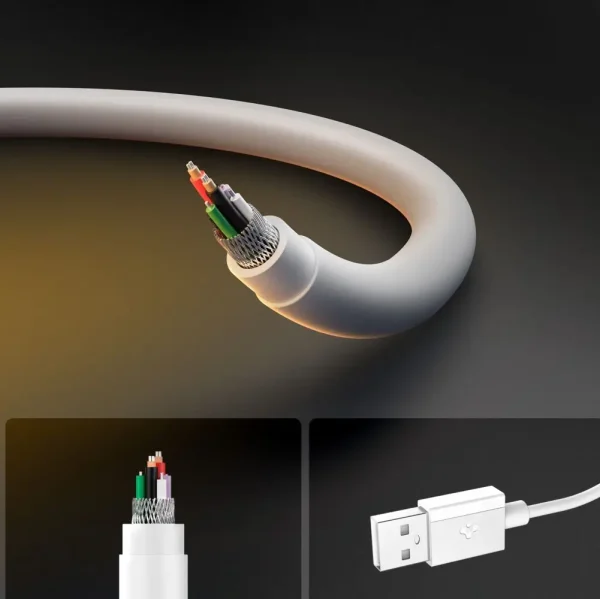 Spigen Essential USB A to USB C 60W Cable White EB6010AC (ACA08715) - Image 3