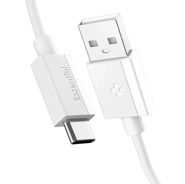 Spigen Essential USB A to USB C 60W Cable White EB6010AC (ACA08715) - Image 2