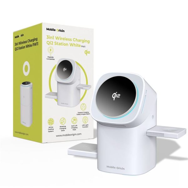 Mobile Origin 3in1 Wireless Charging Qi2 Station PW11