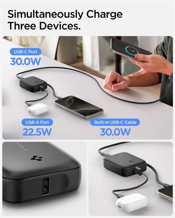 000 mAh 30W Power Bank (Built in Cable)
