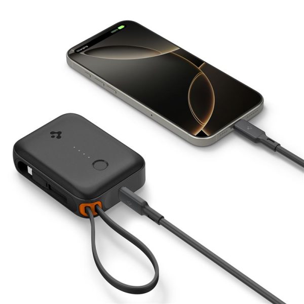Spigen Essential 10000 mAh 30W Power Bank (Built in Cable) black EA3010BT (ABA09023) - Image 7