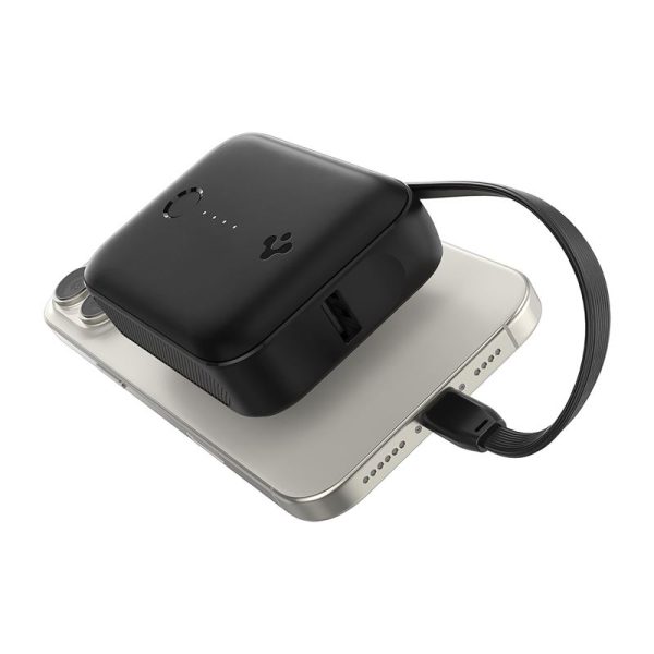 Spigen Essential 10000 mAh 30W Power Bank (Built in Cable) black EA3010BT (ABA09023) - Image 9