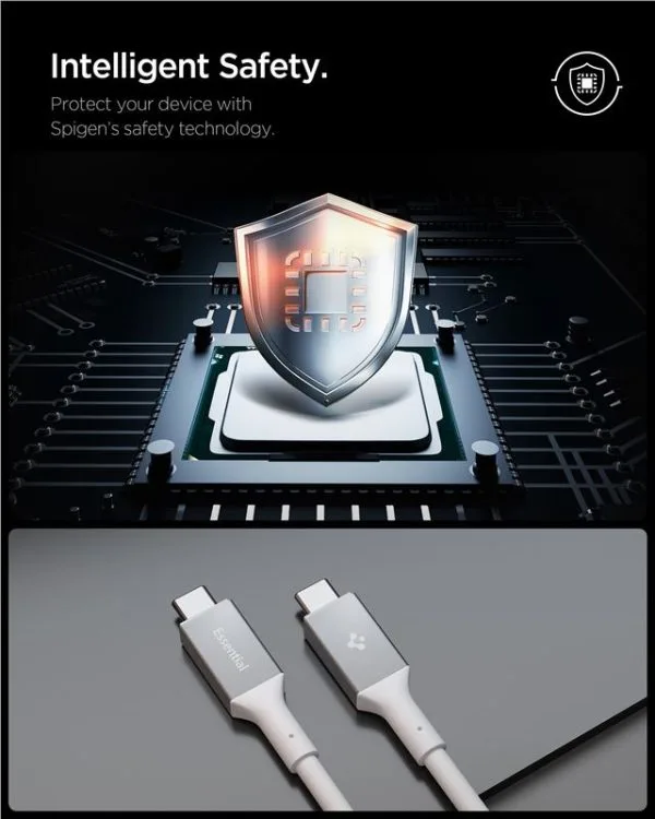 Καλώδιο USB-C σε USB-C Spigen Essential EB10020CC 100W 200cm White (ACA08775) - Image 6