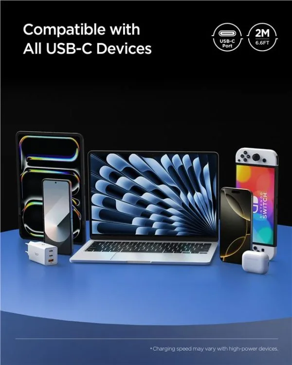 Καλώδιο USB-C σε USB-C Spigen Essential EB10020CC 100W 200cm White (ACA08775) - Image 7