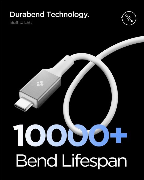 Spigen Essential USB C to USB C 240W Cable White EB24012CC (ACA08776) - Image 5