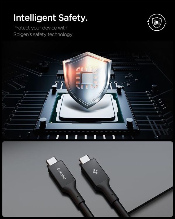 Spigen Essential USB C to USB C 100W Cable Black EB10010CC (ACA09459) - Image 6