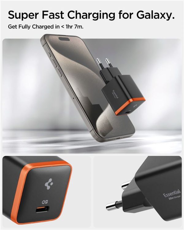 Spigen EE301EU Wall Charger ArcStation Essential 30W Black(ACH08448) - Image 11