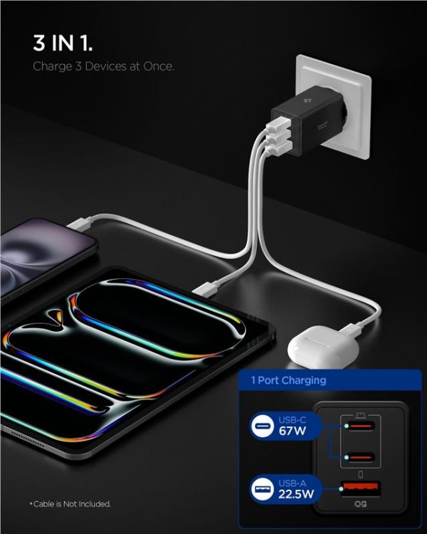Spigen Essential 67W Wall Charger EE673EU black (ACH09458) - Image 4