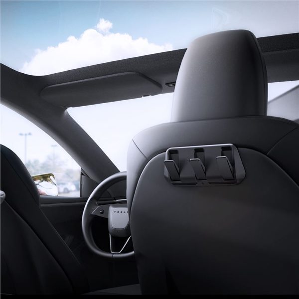 Spigen Tesla Car Seat Hook Holder black - Tesla Model Y/3 (ACP09201) - Image 9