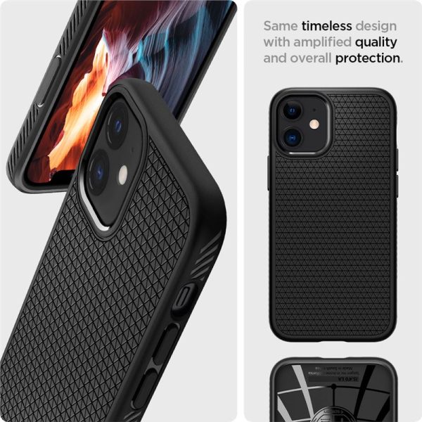 Spigen Liquid Air Case Black for Apple iPhone 12 mini (ACS01744) - Image 17