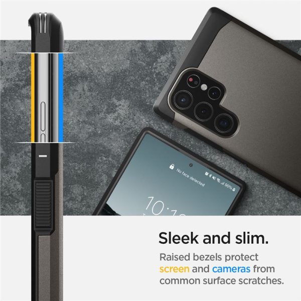Θήκη Spigen Tough Armor Gunmetal - Samsung Galaxy S22 Ultra 5G (ACS03924) - Image 5