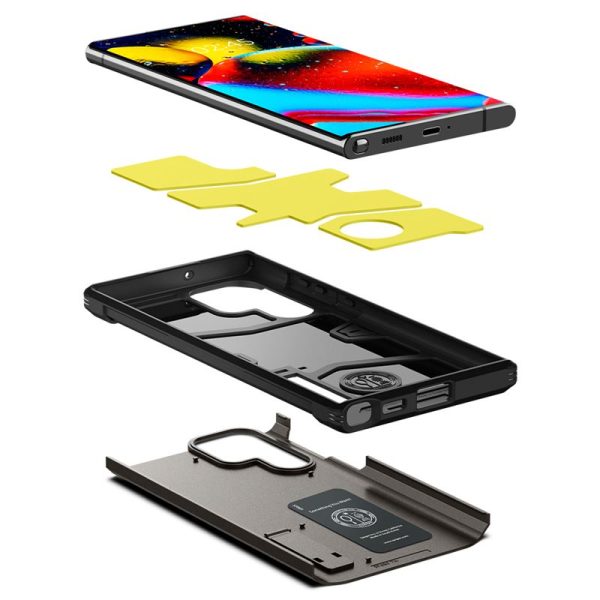 Θήκη Spigen Tough Armor Gunmetal - Samsung Galaxy S22 Ultra 5G (ACS03924) - Image 13