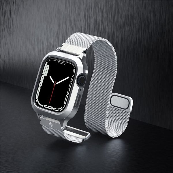 Θήκη Spigen Metal Fit Pro Silver-Apple Watch Series 44/45mm (ACS04584) - Image 21