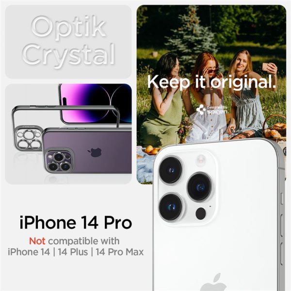 SPIGEN OPTIK CRYSTAL IPHONE 14 PRO CHROME GREY (ACS04979) - Image 27
