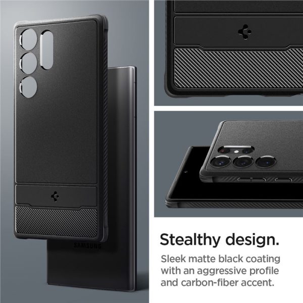 Θήκη Spigen Rugged Armor Black-Samsung Galaxy S23 Ultra (ACS05613) - Image 40