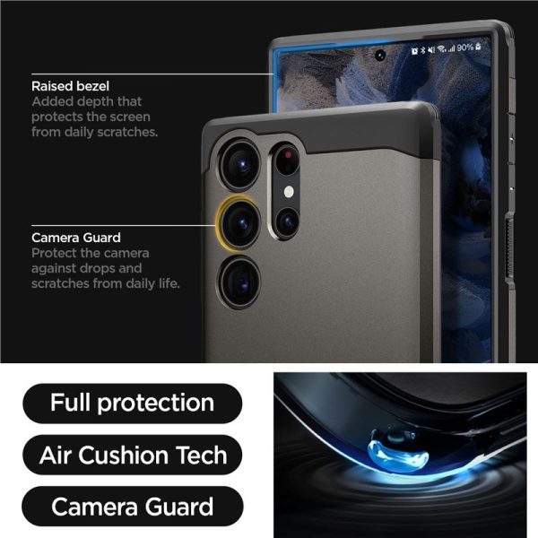 Θήκη Spigen Tough Armor Gunmetal-Samsung Galaxy S23 Ultra (ACS05624) - Image 23