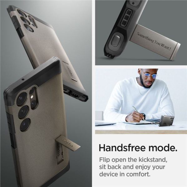 Θήκη Spigen Tough Armor Gunmetal-Samsung Galaxy S23 Ultra (ACS05624) - Image 24