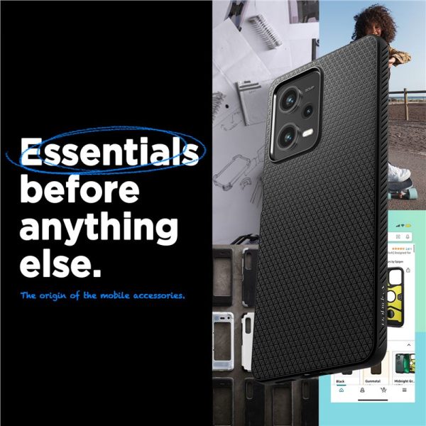 Θήκη Spigen Liquid Air Black-Xiaomi Redmi Note 12 Pro/Poco X5 Pro 5G (ACS05788) - Image 18