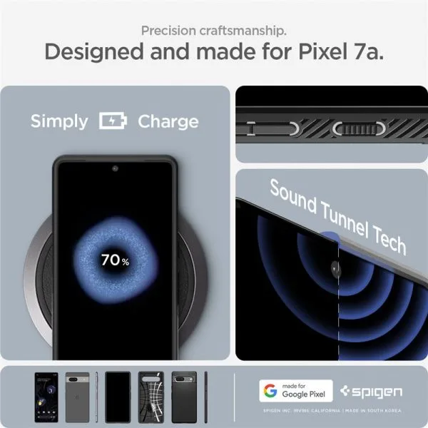 Θήκη Google Pixel 7a Spigen Liquid Air Matte Black (ACS05815) - Image 24