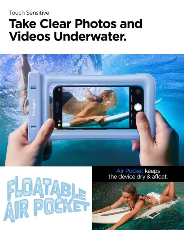 Spigen Aqua Shield WaterProof Floating Case A610 6.8" 2-Pack Aqua Blue (ACS06016) - Image 11