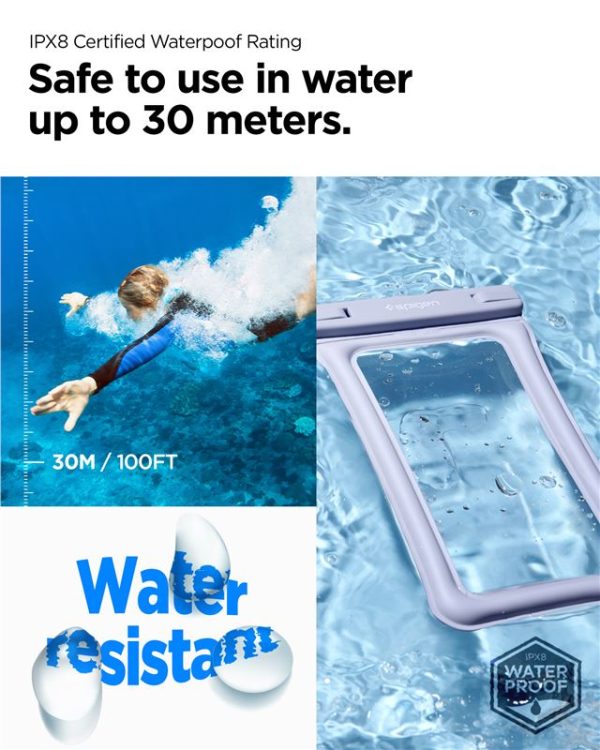 Spigen Aqua Shield WaterProof Floating Case A610 6.8" 2-Pack Aqua Blue (ACS06016) - Image 12