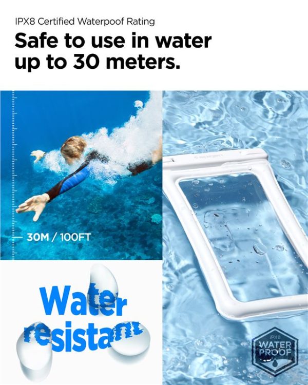 Spigen Aqua Shield WaterProof Floating Case A610 6.8" 2-Pack White (ACS06017) - Image 12
