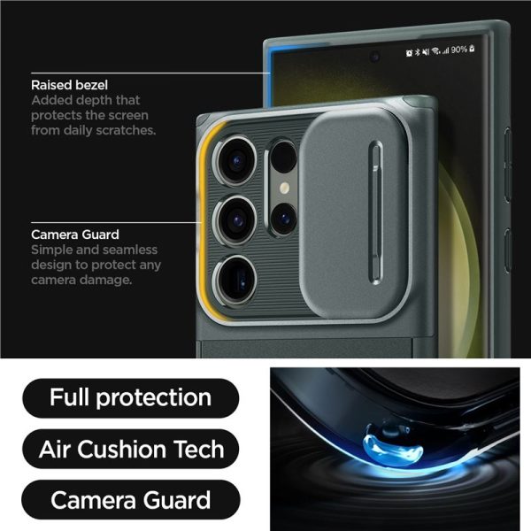 Θήκη Spigen Optik Armor Abyss Green-Samsung Galaxy S23 Ultra (ACS06081) - Image 21