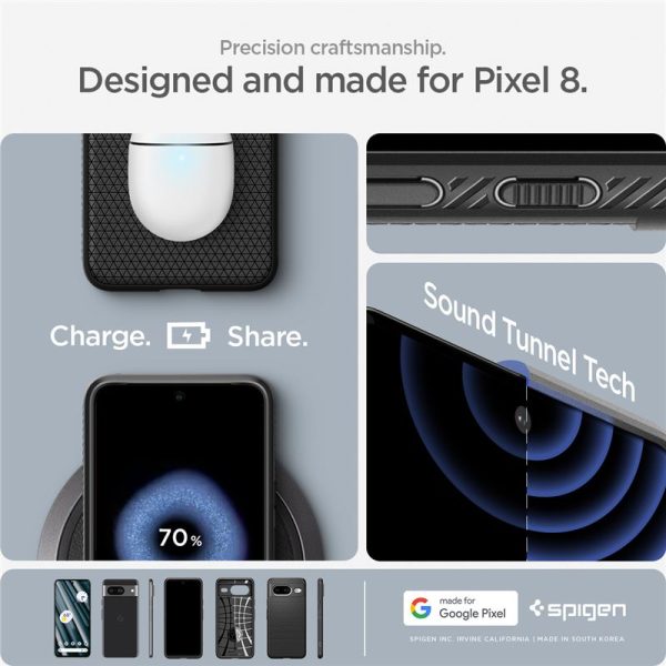 SPIGEN LIQUID AIR GOOGLE PIXEL 8 MATTE BLACK (ACS06274) - Image 28