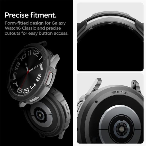 Θήκη Spigen Liquid Air Matte Black-Samsung Galaxy Watch 6 Classic 43mm (ACS06395) - Image 28