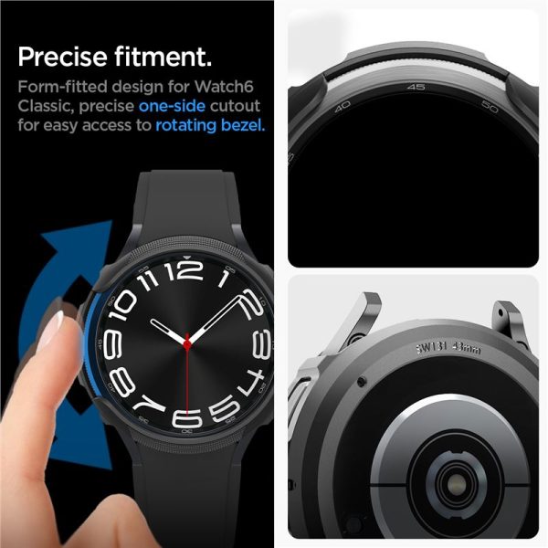 Θήκη Spigen Liquid Air Matte Black-Samsung Galaxy Watch 6 Classic 43mm (ACS06395) - Image 29